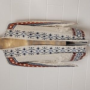 Natural Reflections Cotton Blend Soft Cardigan Open Front Med Runs Large